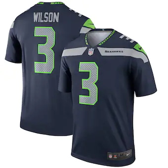 mens nike russell wilson navy seattle seahawks legend jersey